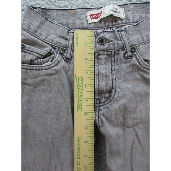 Levis 505 Jeans Boys Size 8 Regular Denim Youth Straight Gray Classic Pants - Picture 4 of 10